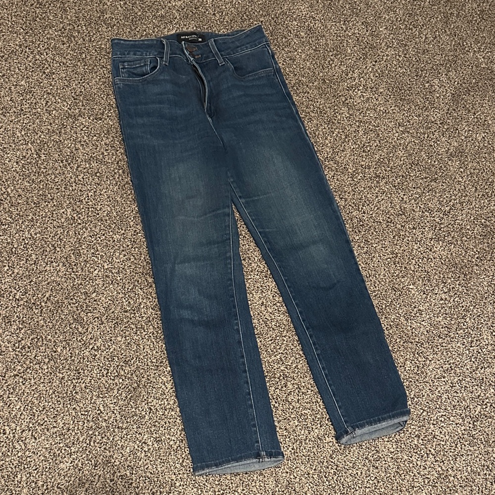 Just Black Dark Blue Straight Leg Jeans
